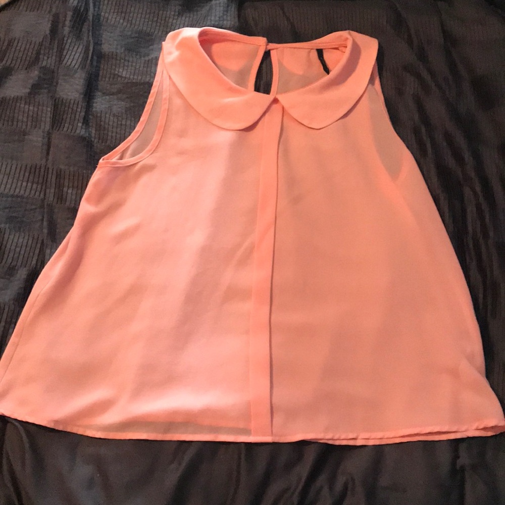 Pink sheer top